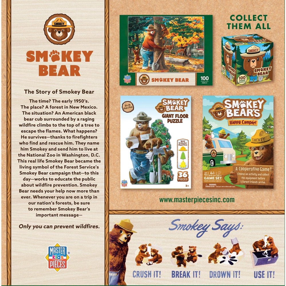 Smokey Bear 100 Piece Jigsaw Puzzles 4-Pack (ONLINE ORDER ONLY)