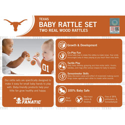 Texas Longhorns - Baby Rattles 2-Pack (ONLINE ORDER ONLY)