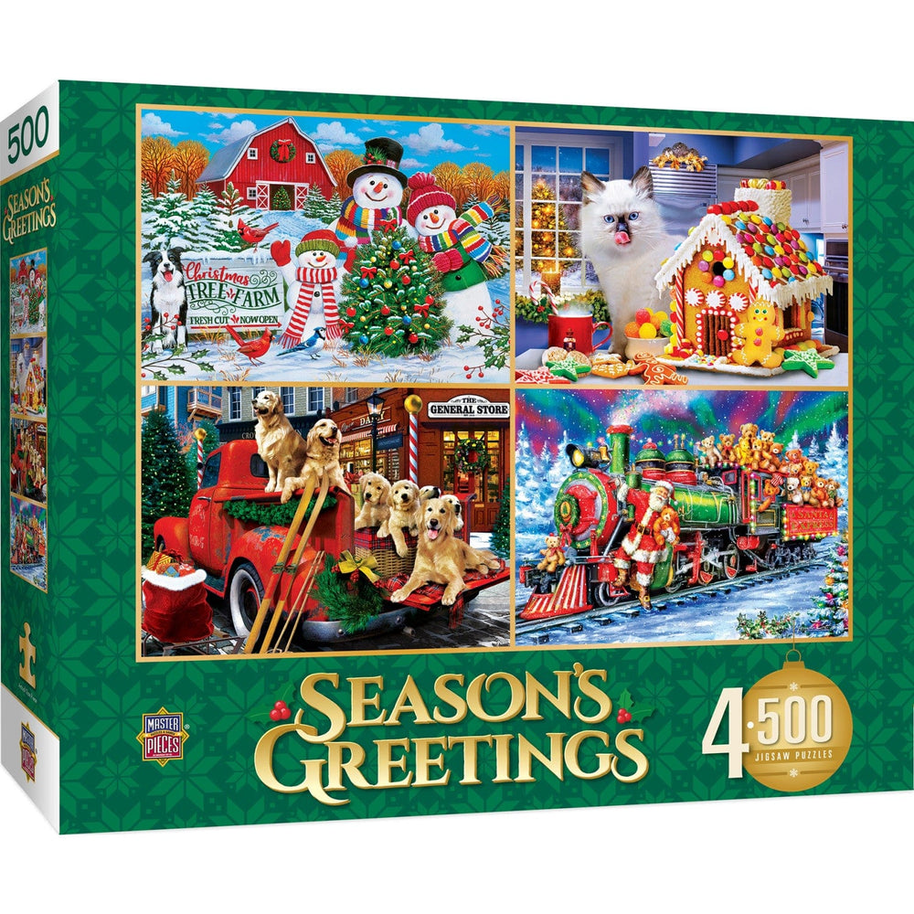 Season's Greetings - 500 Piece Jigsaw Puzzles 4-Pack (ONLINE ORDER ONLY)