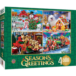 Season's Greetings - 500 Piece Jigsaw Puzzles 4-Pack (ONLINE ORDER ONLY)