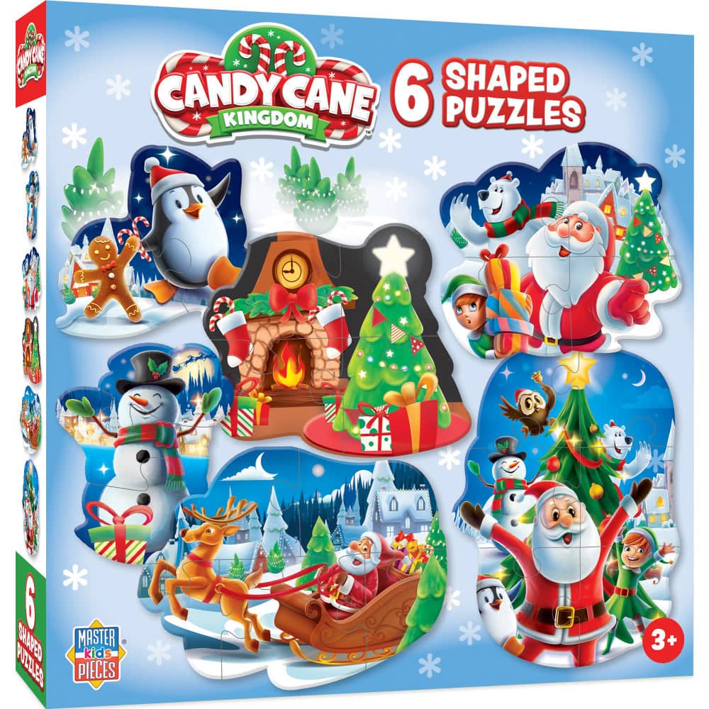 Candy Cane Kingdom - Christmas Fun 6-Pack Mini Shaped Jigsaw Puzzles (ONLINE ORDER ONLY)