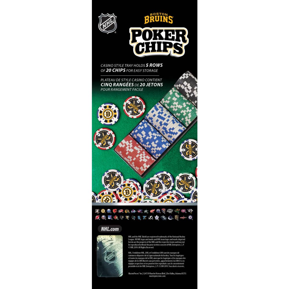 Boston Bruins 100 Piece Poker Chips