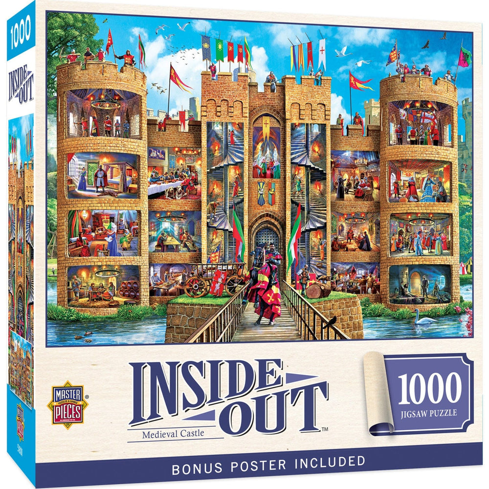 Inside Out - Medieval Castle 1000 Piece Jigsaw Puzzle (ONLINE ORDER ONLY)