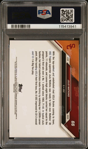 Graded 2024 Topps Bowman U Now JuJu Watkins #66 Blue /49 Rookie RC Basketball Card PSA 10 Gem Mint (ONLINE ORDER ONLY)