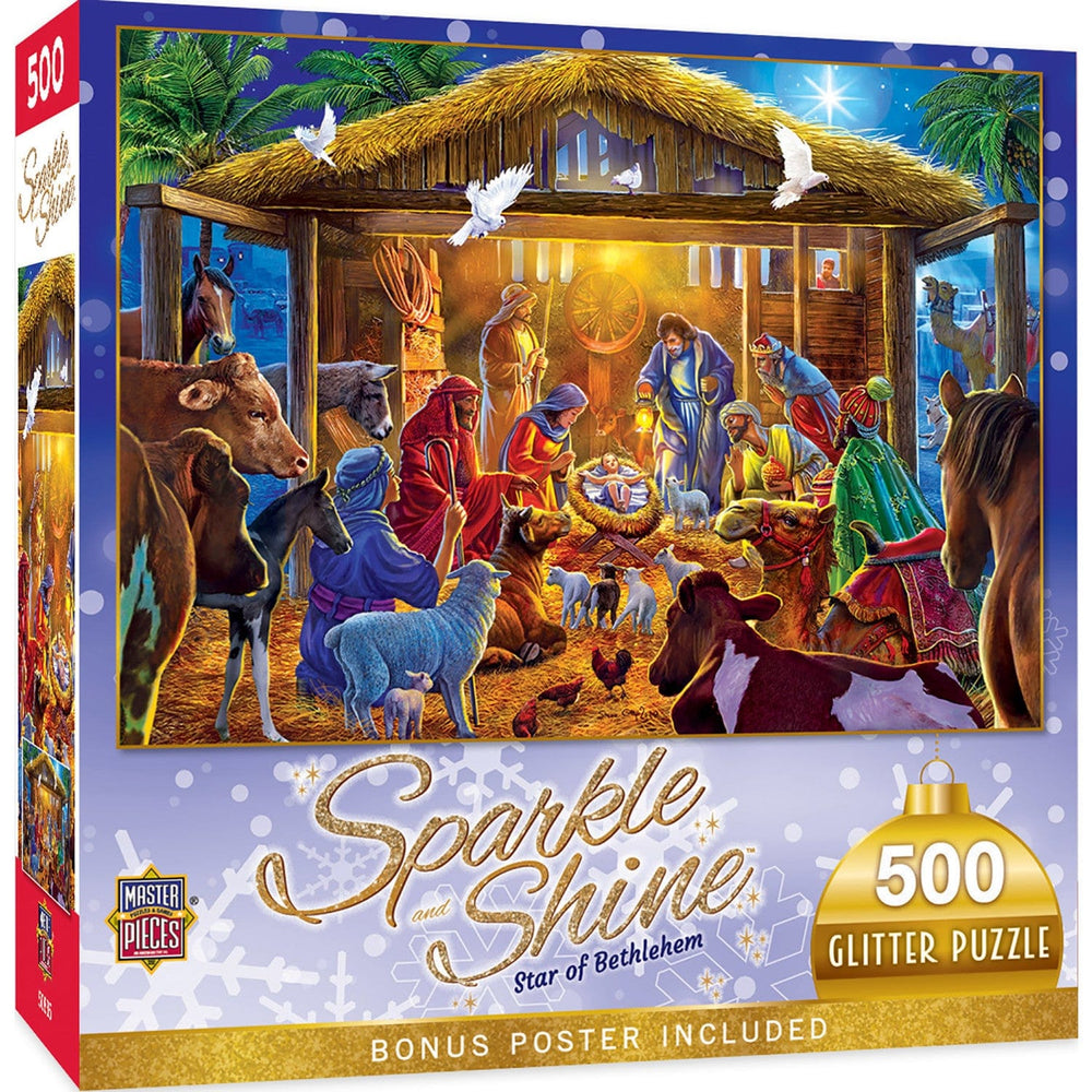 Sparkle & Shine - Star of Bethlehem 500 Piece Glitter Jigsaw Puzzle (ONLINE ORDER ONLY)