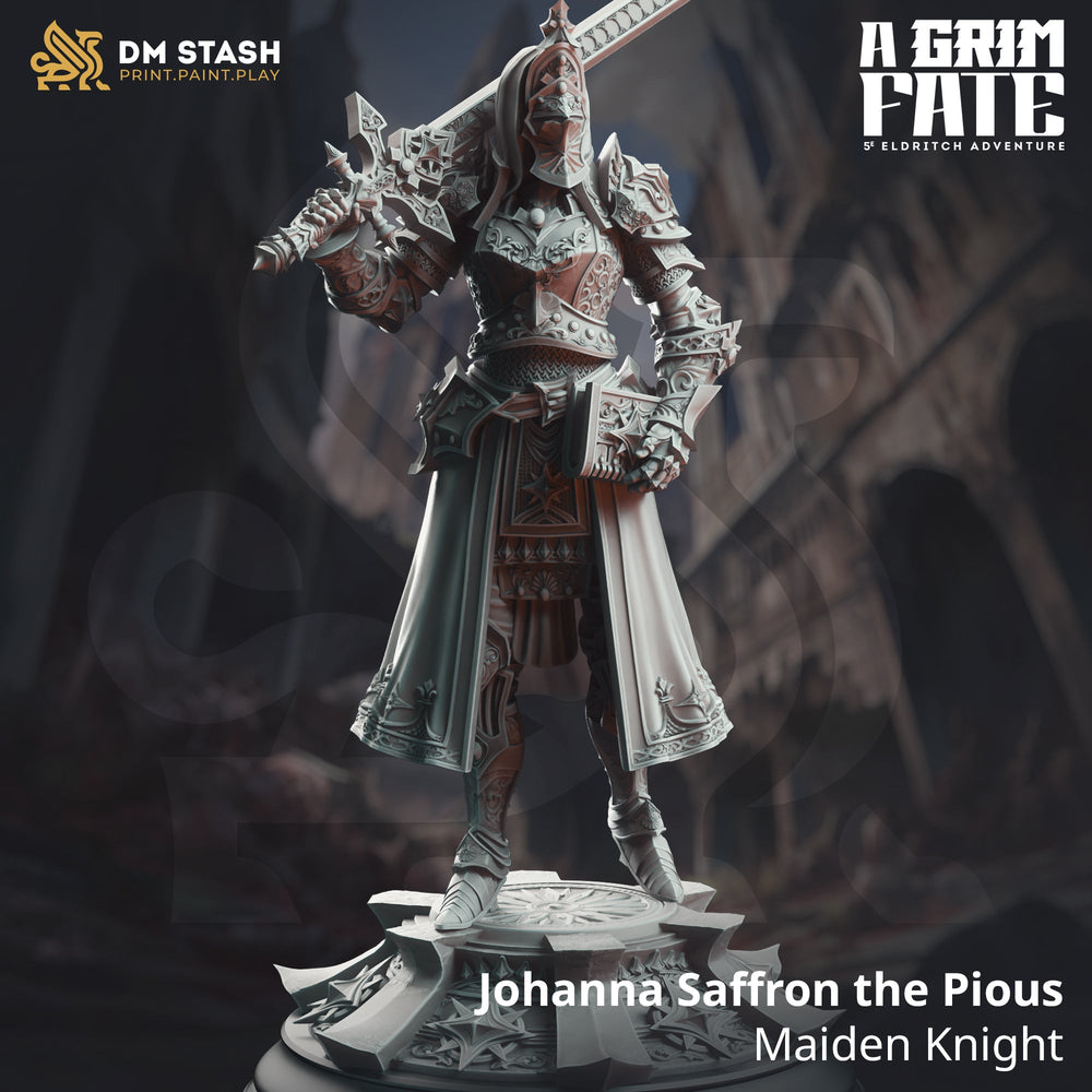 Johanna Saffron the Pious, Maiden Knight (Female Human Paladin) (Online Order Only)