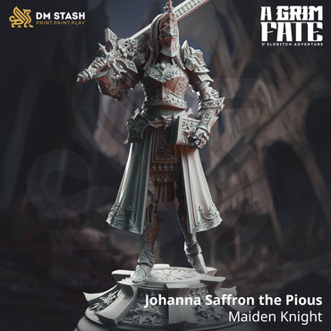 Johanna Saffron the Pious, Maiden Knight (Female Human Paladin) (Online Order Only)