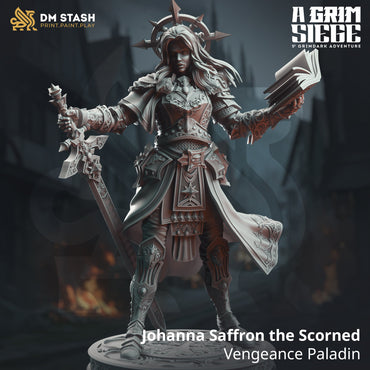 Johanna Saffron the Scorned, Vengeance Paladin (Female Human Paladin) (Online Only)