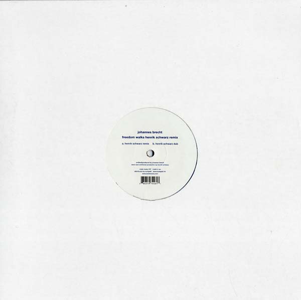 JOHANNES BRECHT - Freedom Walks Henrik Schwarz Remix [Vinyl] (ONLINE ORDER ONLY)