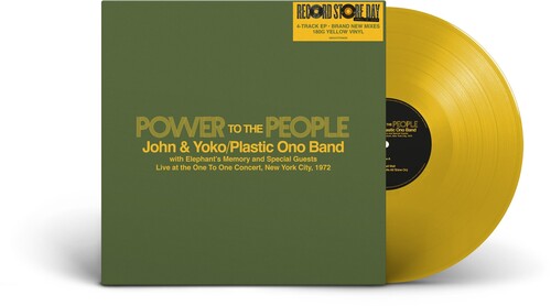 Power To The People: Live at the One To One Concert, New York City 1972 (RSD Exclusive, Extended Play, 180 Gram Vinyl, Colored Vinyl, Yellow) [Vinyl] (ONLINE ORDER ONLY)