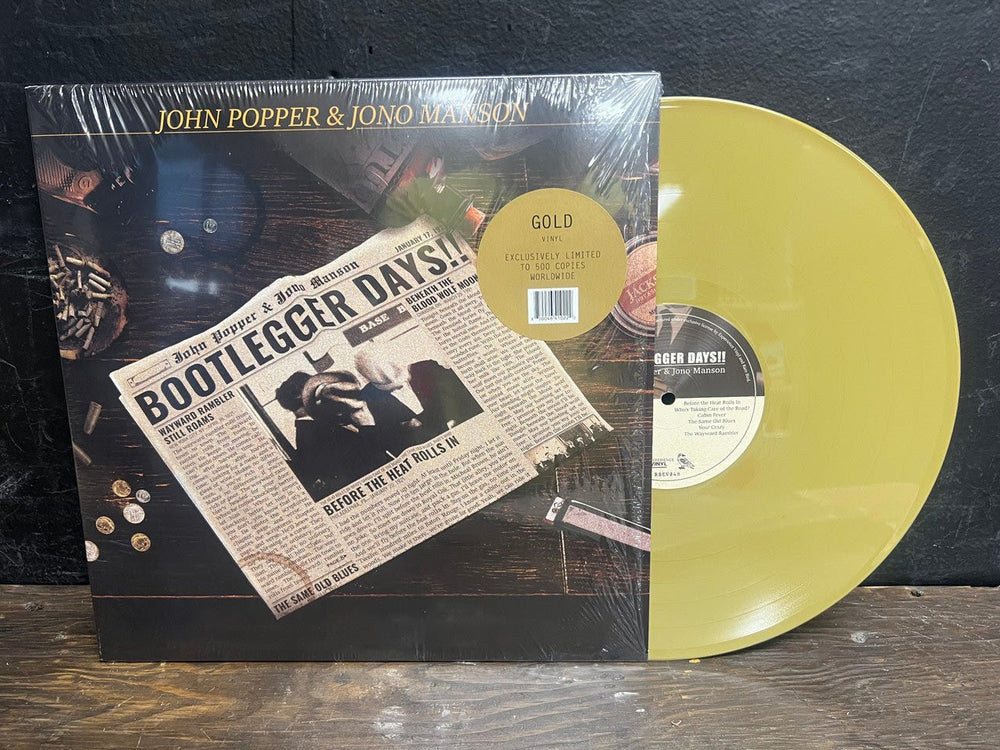John Popper & Jono Manson - BOOTLEGGER DAYS!! GOLD VINYL LP [Vinyl] (ONLINE ORDER ONLY)