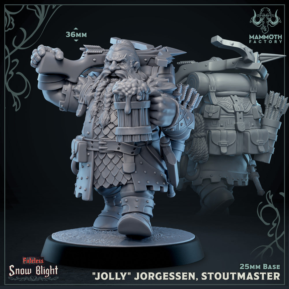 "Jolly" Jorgessen, Stoutmaster (Male Dwarf Fighter) (Online Order Only)
