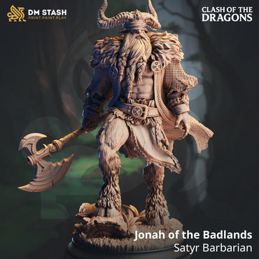 Jonah of the Badlands (Blind Male Satyr Barbarian) (Online Order Only)