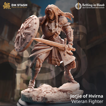Jorjie of Hvirna, Veteran Fighter (Female Human Fighter) (Online Order Only)