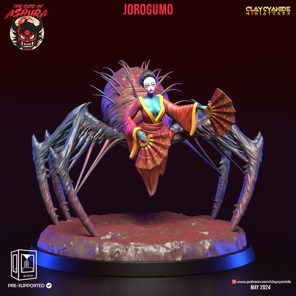3D Printed Clay Cyanide Jorogumo The Gate of Ashura 28 32 mm D&D (Online Only)