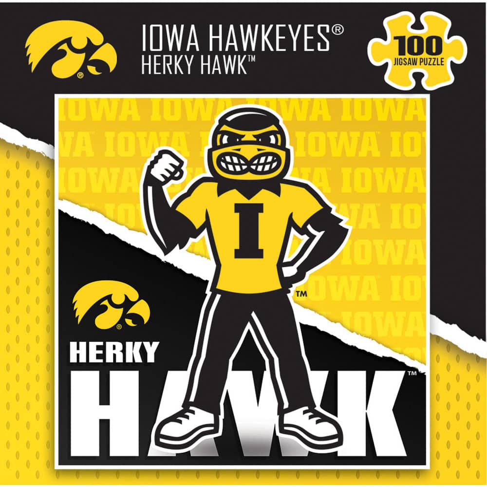 Iowa Hawkeyes - NCAA Mascot 100 Piece Jigsaw Puzzle (ONLINE ORDER ONLY)
