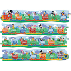 Disney - Mickey ABCs Educational Train 28 Piece Wood Floor Puzzle (ONLINE ORDER ONLY)