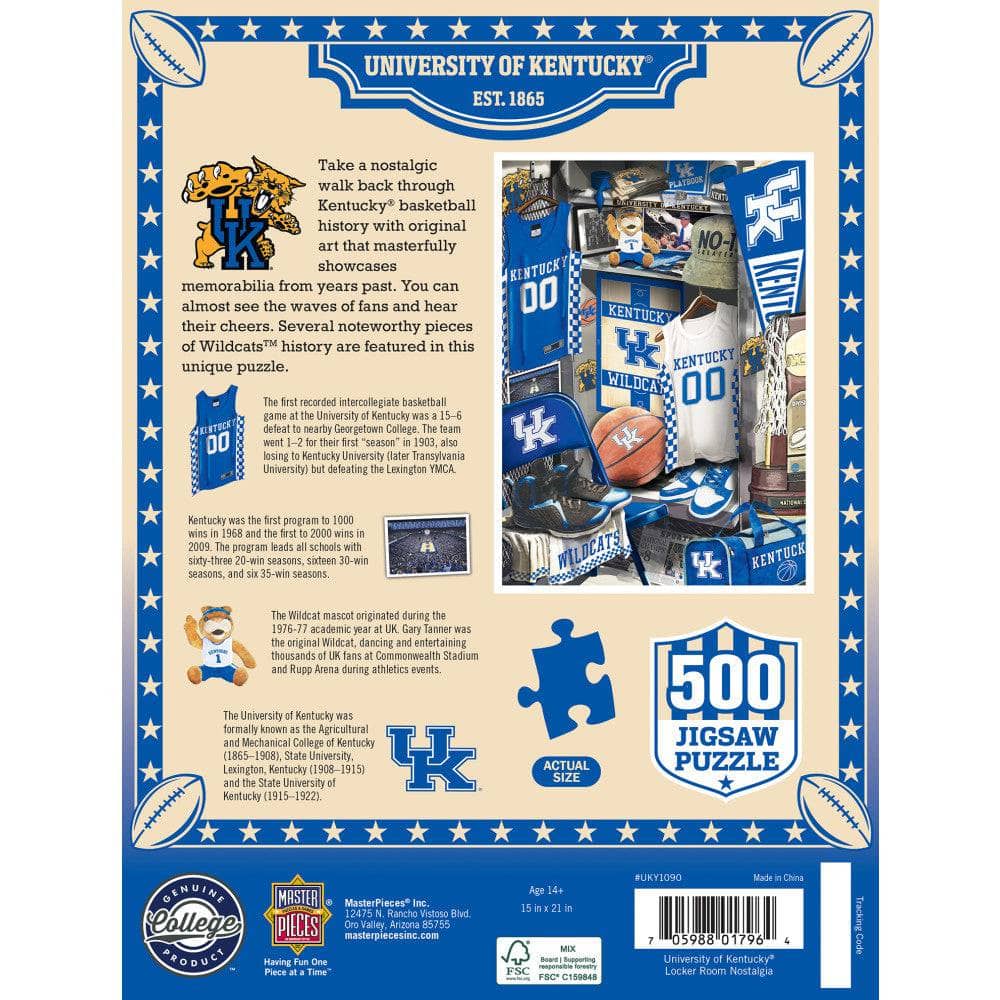 Kentucky Wildcats - Locker Room 500 Piece Jigsaw Puzzle