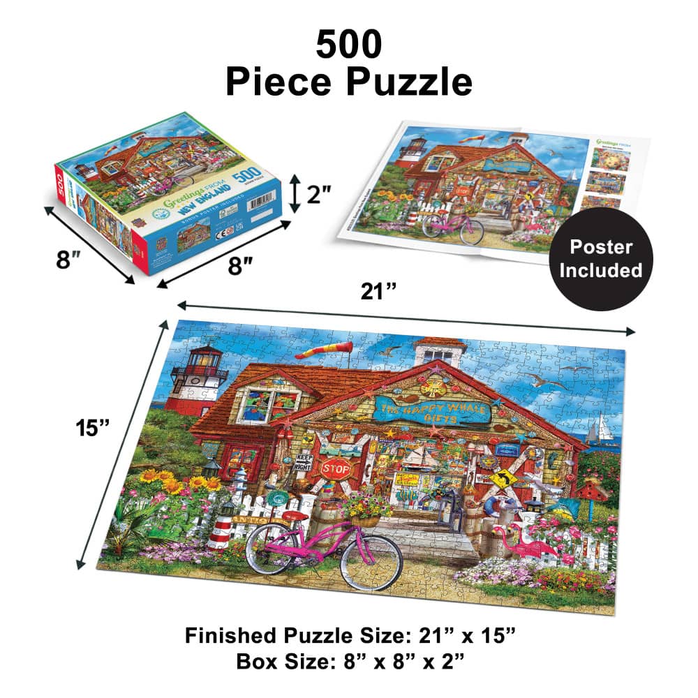 Greetings From New England - 500 Piece Jigsaw Puzzle