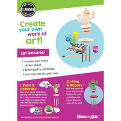 Cactus Wind Chime Wood Craft & Paint Kit (ONLINE ORDER ONLY)