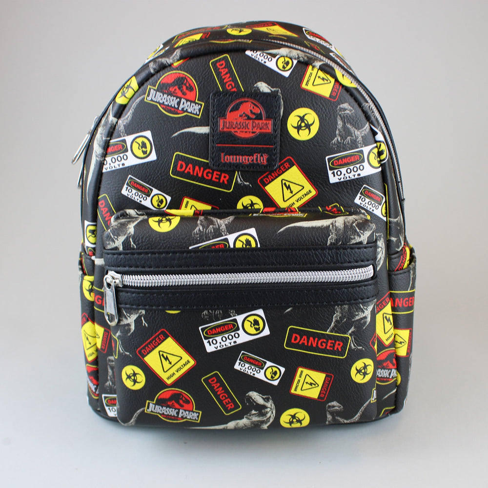 Jurassic Park Warning Signs Mini Backpack by LoungeFly (Online Order Only)