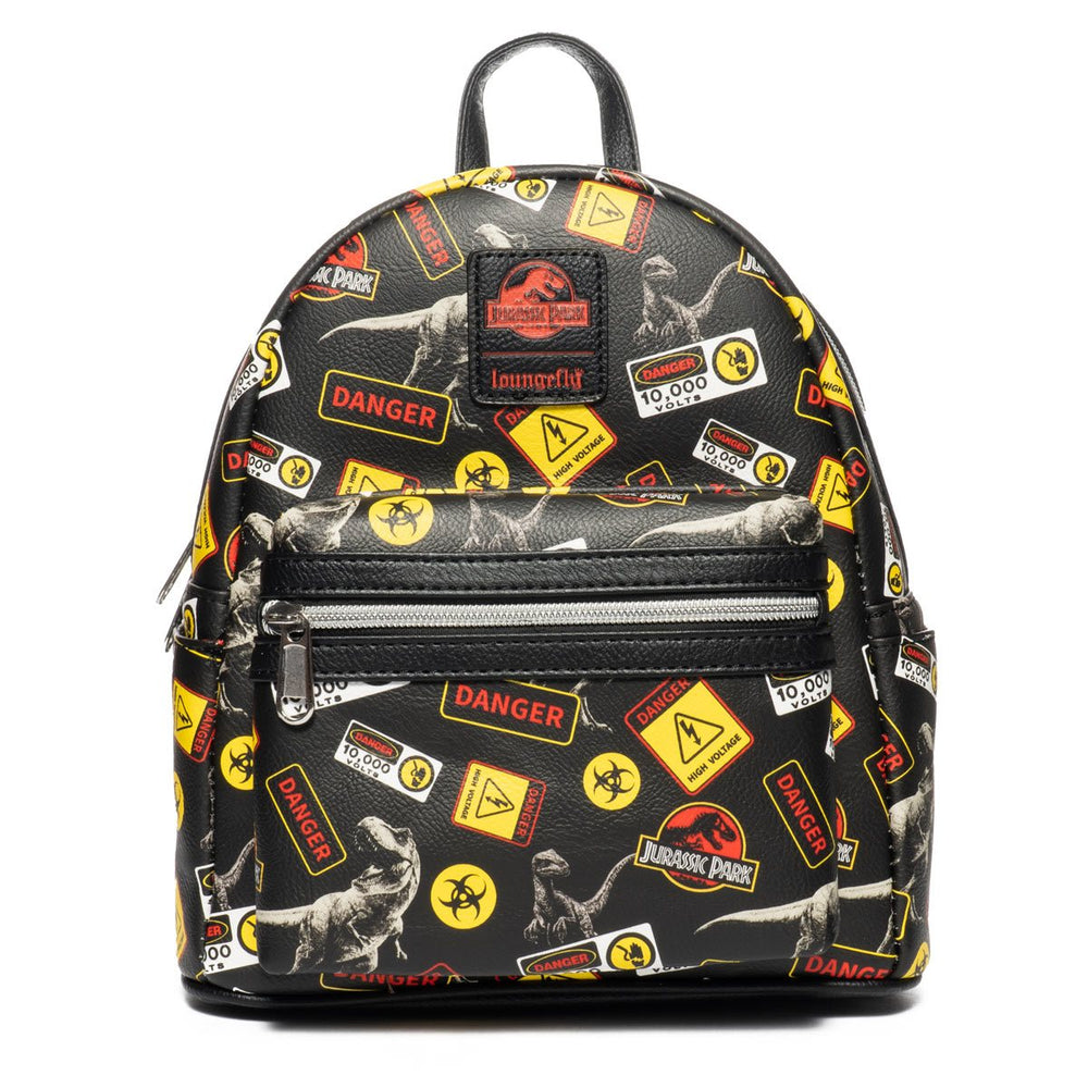 Jurassic Park Warning Signs Mini Backpack by LoungeFly (Online Order Only)