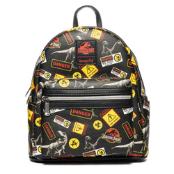 Jurassic Park Warning Signs Mini Backpack by LoungeFly (Online Order Only)
