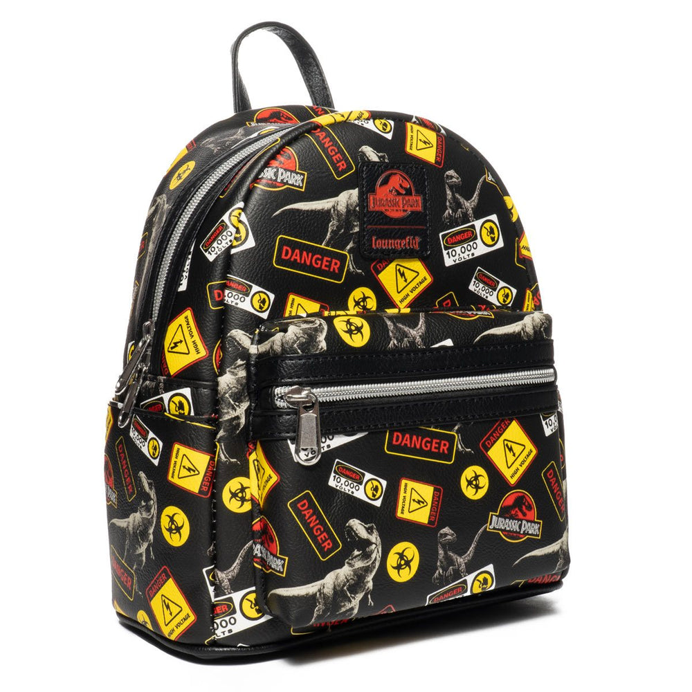 Jurassic Park Warning Signs Mini Backpack by LoungeFly (Online Order Only)