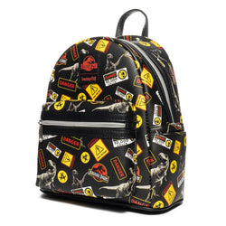 Jurassic Park Warning Signs Mini Backpack by LoungeFly (Online Order Only)