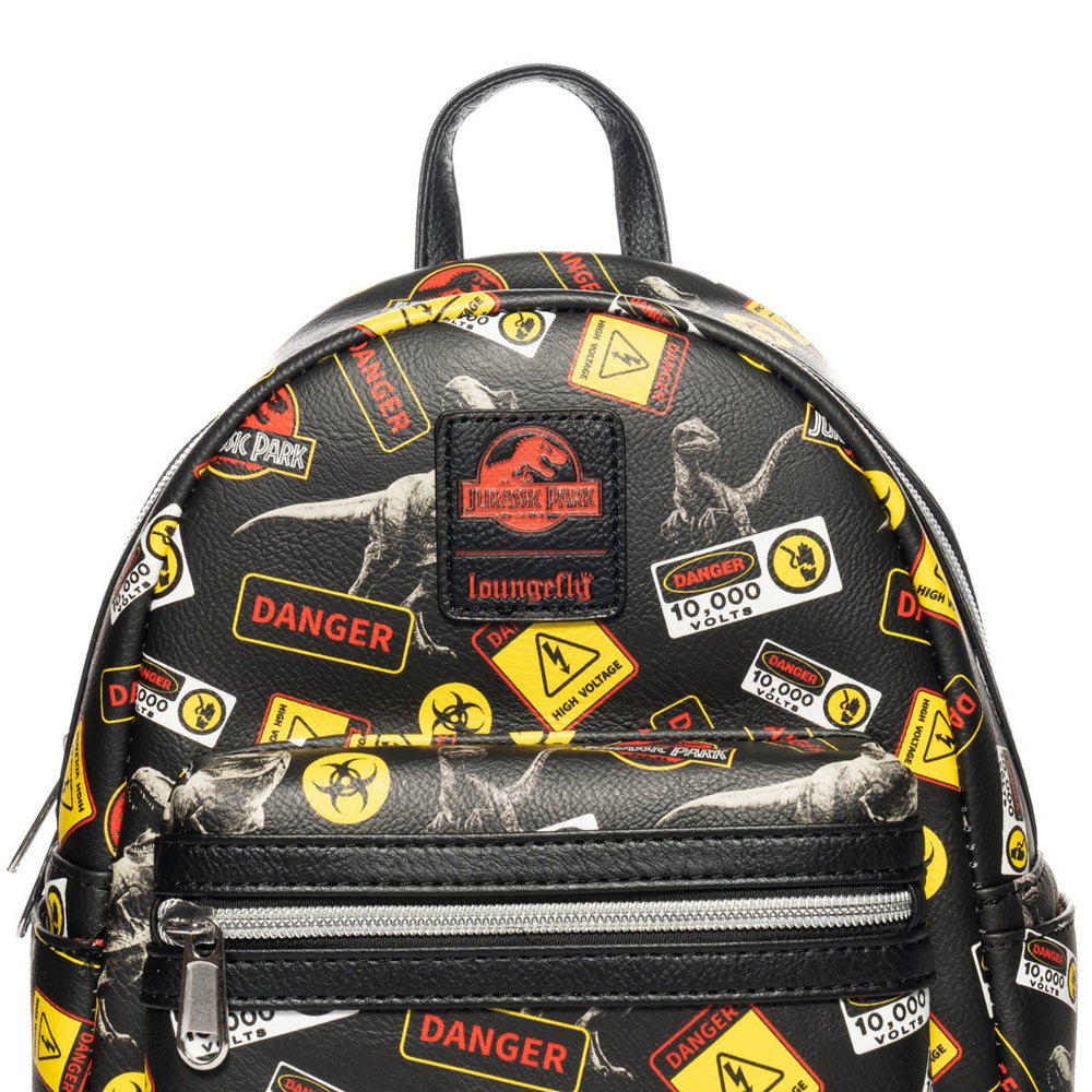Jurassic Park Warning Signs Mini Backpack by LoungeFly (Online Order Only)