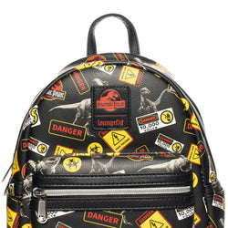 Jurassic Park Warning Signs Mini Backpack by LoungeFly (Online Order Only)