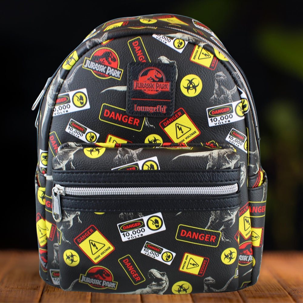 Jurassic Park Warning Signs Mini Backpack by LoungeFly (Online Order Only)
