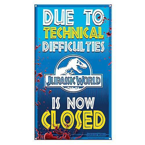 Jurassic World Ride Closed Medium Metal Sign (Online Order Only)
