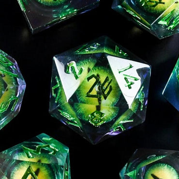 Jurassic Green Liquid Core Dice Set (ONLINE ORDER ONLY)