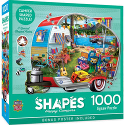 Shapes - Happy Campers 1000 Piece Shaped Jigsaw Puzzle (ONLINE ORDER ONLY)