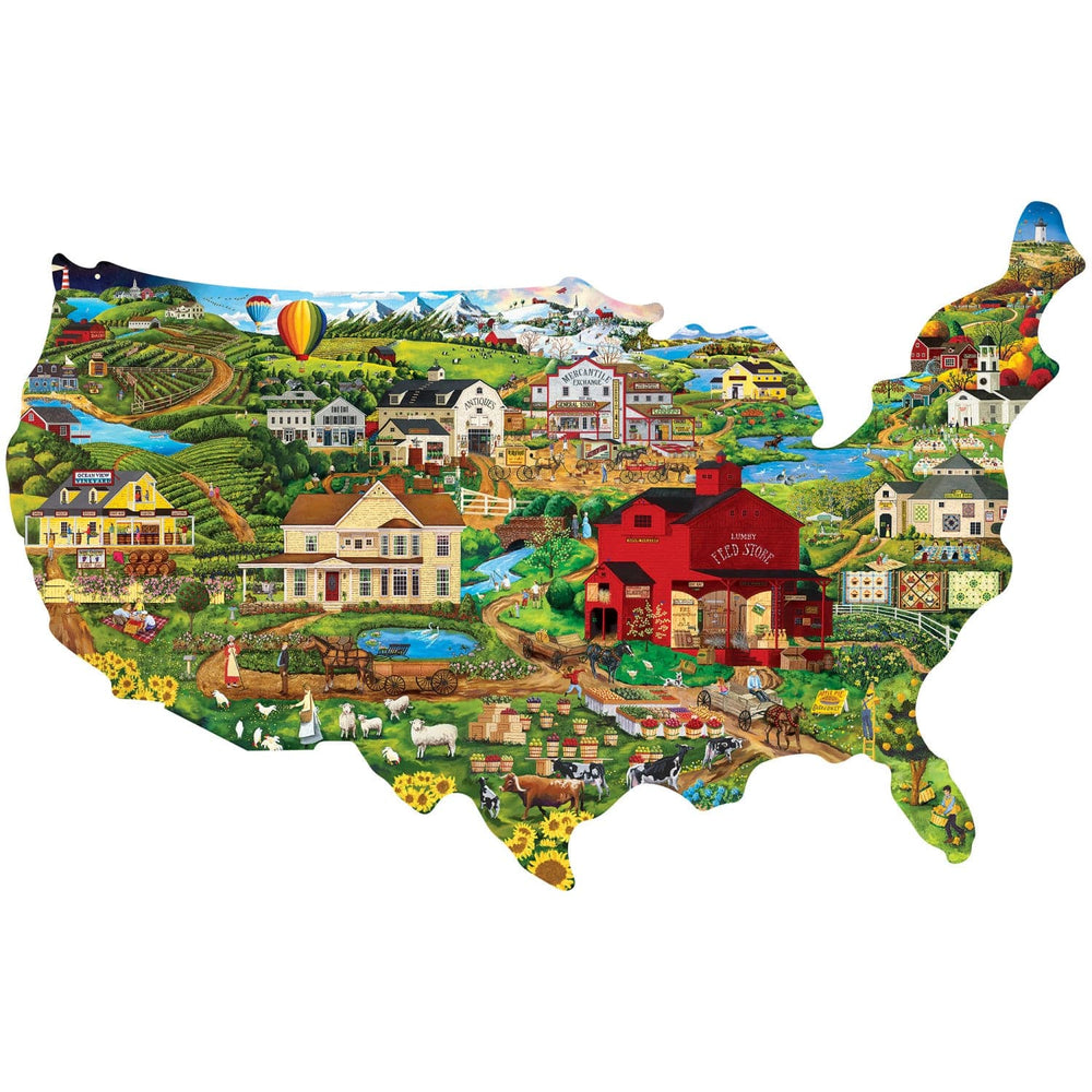 Shapes - America the Beautiful 1000 Piece Shaped Jigsaw Puzzle (ONLINE ORDER ONLY)