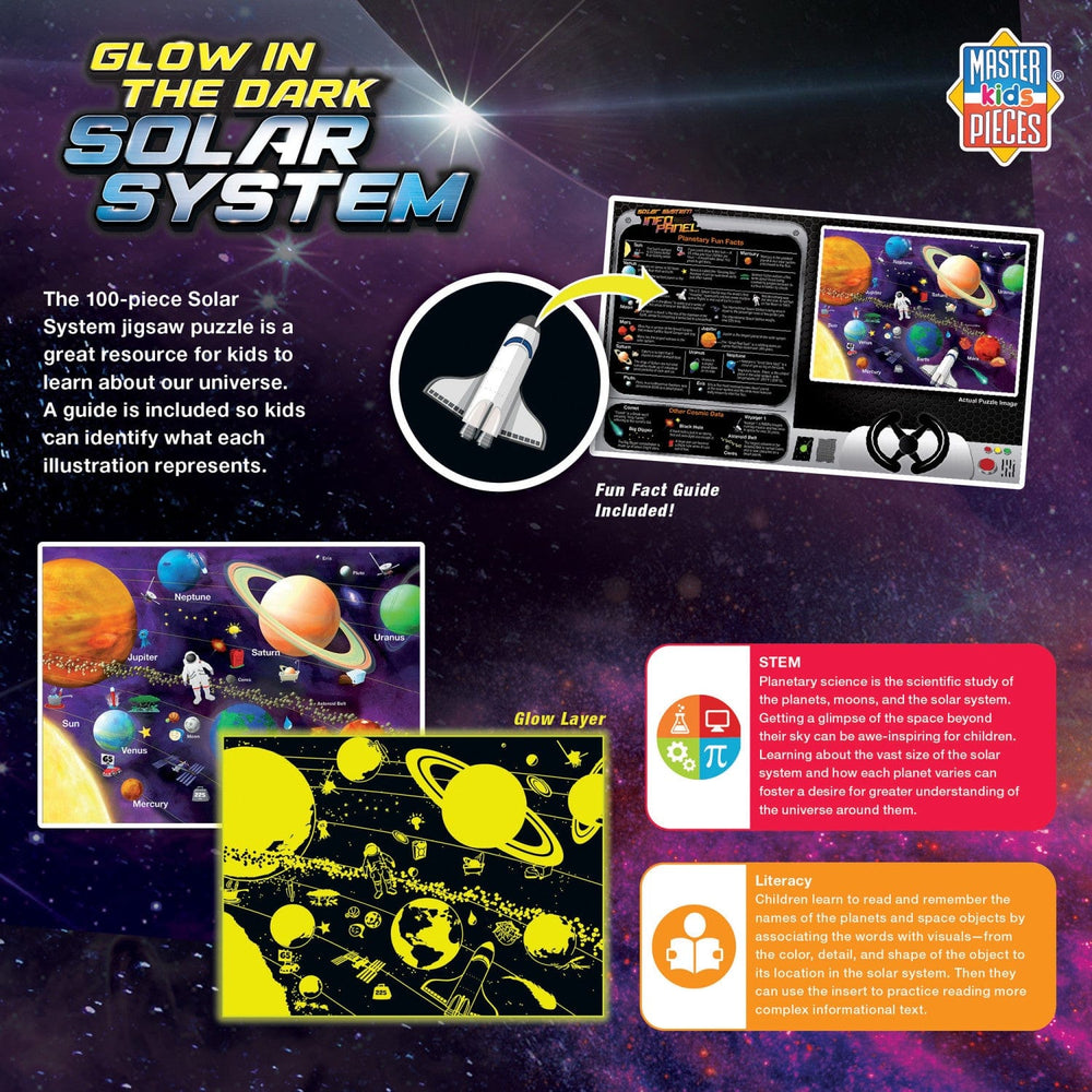 Glow in the Dark - Solar System 100 Piece Jigsaw Puzzle (ONLINE ORDER ONLY)