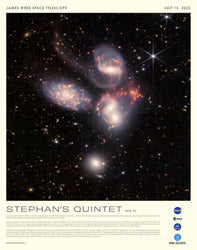 JWST Historic Poster #3 - Stephan's Quintet (ONLINE ORDER ONLY)