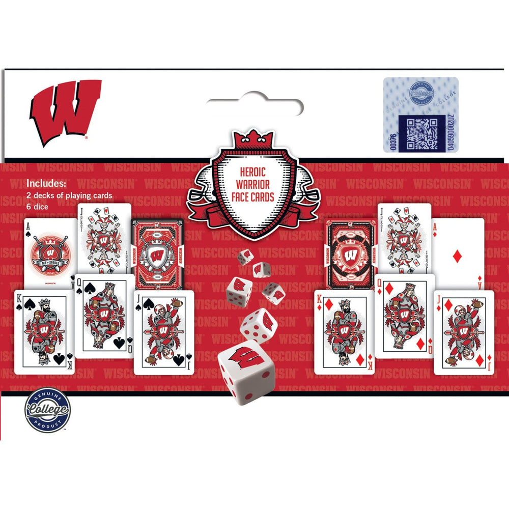 Wisconsin Badgers - 2-Pack Playing Cards & Dice Set (ONLINE ORDER ONLY)