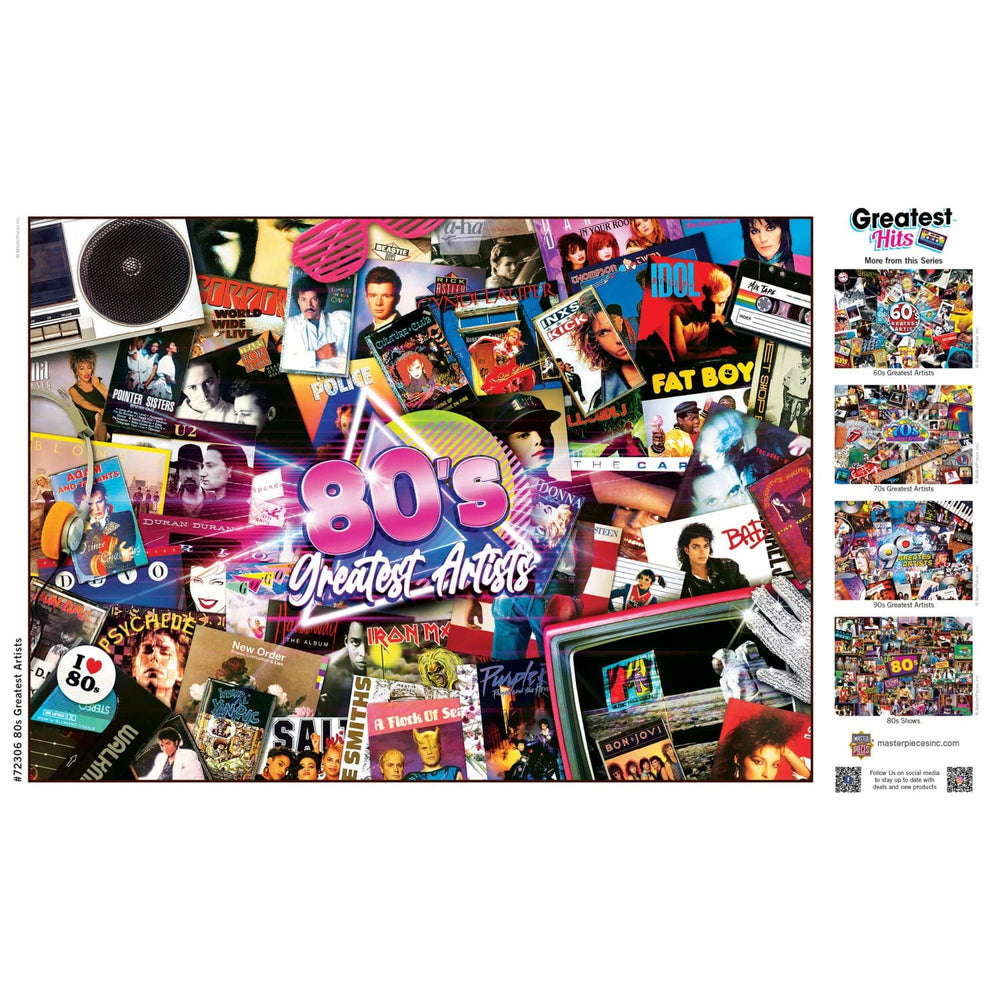 Greatest Hits - 80's Artists 1000 Piece Jigsaw Puzzle (ONLINE ORDER ONLY)
