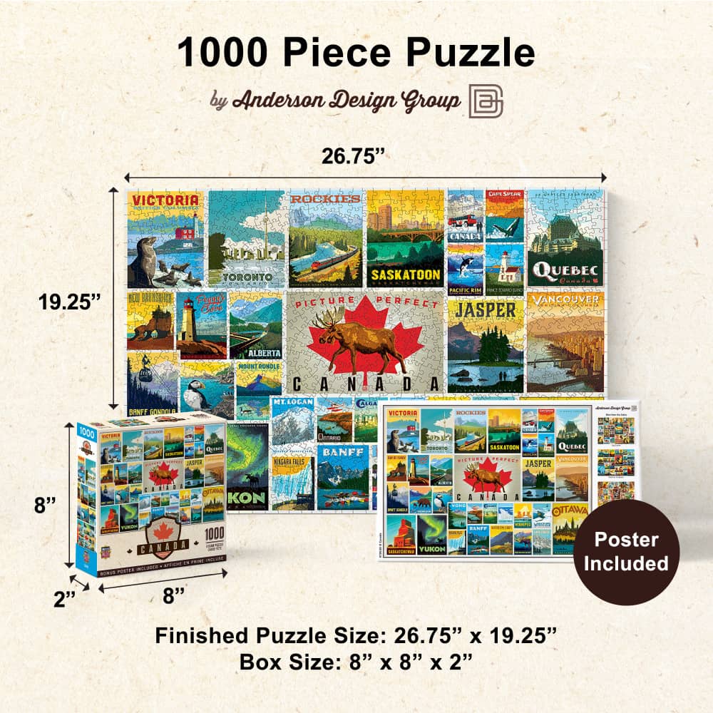 Vintage Posters - O Canada 1000 Piece Jigsaw Puzzle
