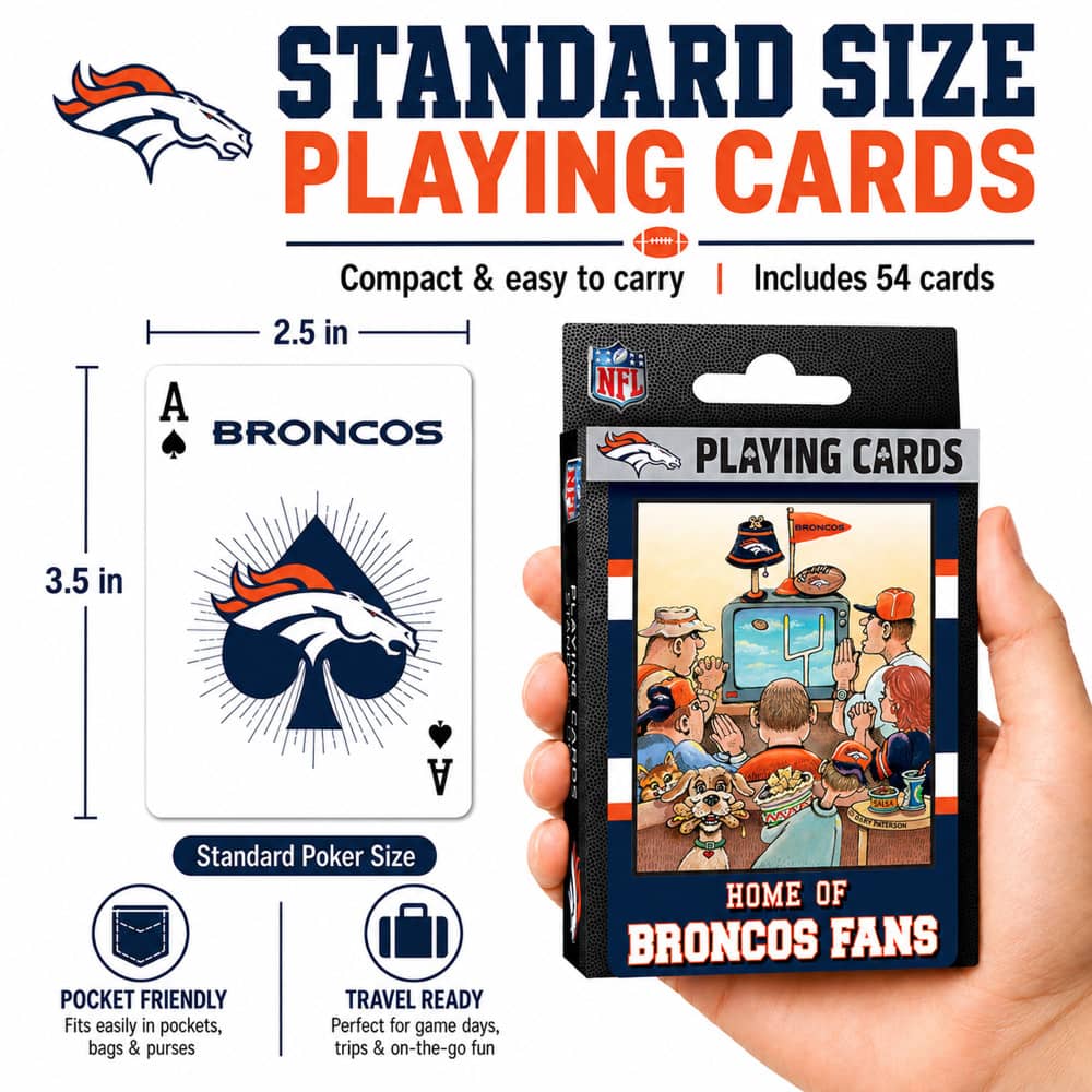 Denver Broncos Fan Deck Playing Cards - 54 Card Deck