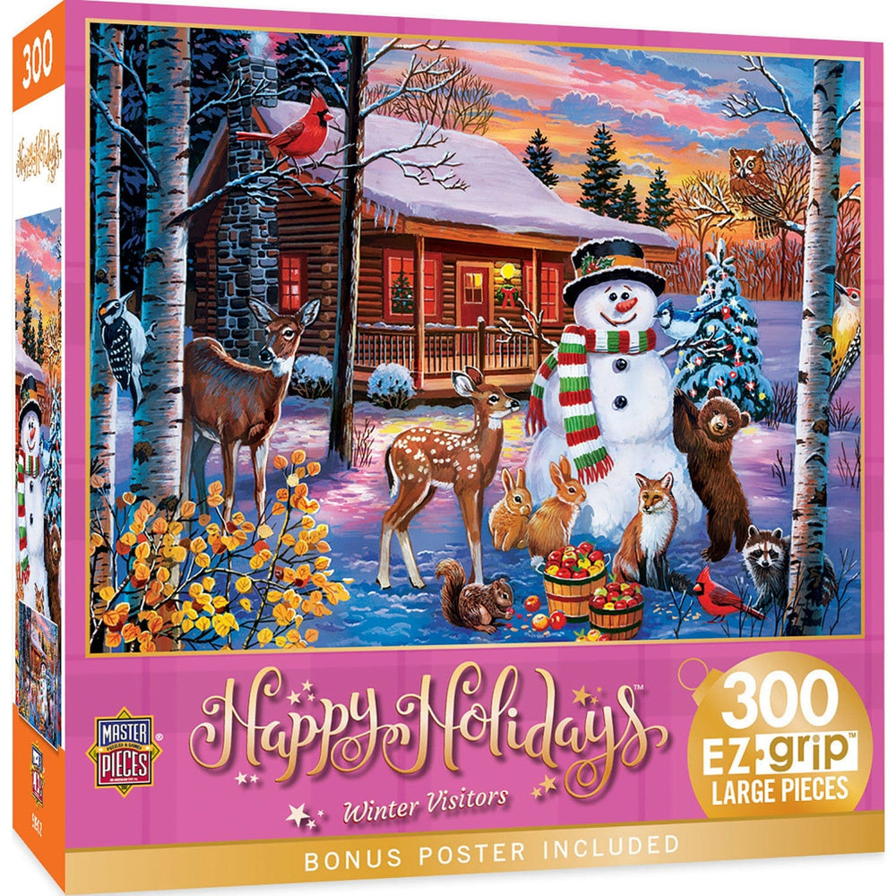 Happy Holidays - Winter Visitors 300 Piece EZ Grip Jigsaw Puzzle (ONLINE ORDER ONLY)