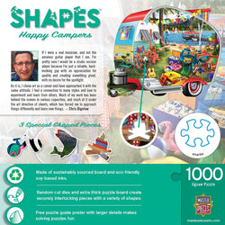 Shapes - Happy Campers 1000 Piece Shaped Jigsaw Puzzle (ONLINE ORDER ONLY)