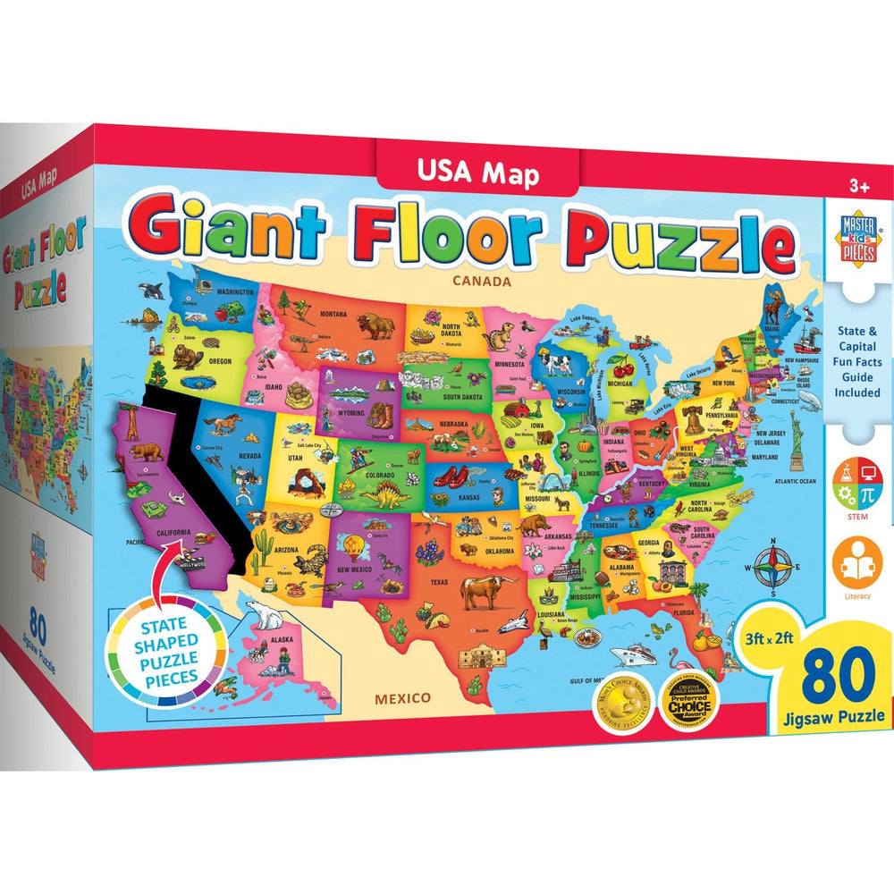 Explorer - USA Map 80 Piece Floor Jigsaw Puzzle (ONLINE ORDER ONLY)