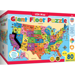 Explorer - USA Map 80 Piece Floor Jigsaw Puzzle (ONLINE ORDER ONLY)