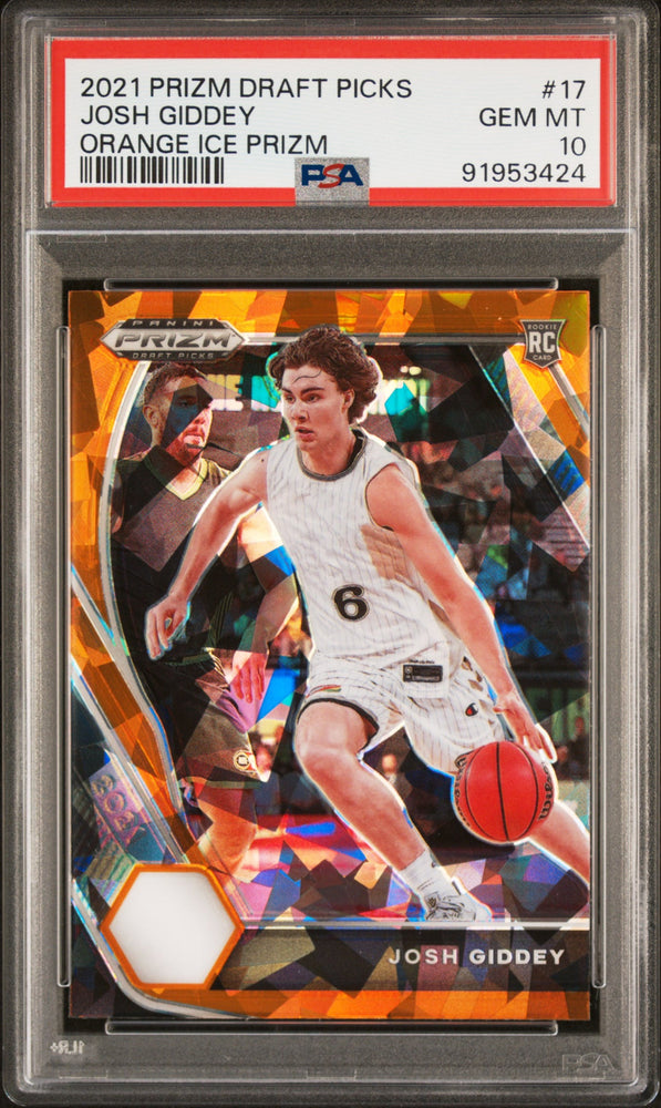 2021 PANINI PRIZM DRAFT PICKS JOSH GIDDEY ORANGE ICE PRIZM #17 - PSA 10 ROOKIE CARD (Online Order Only)