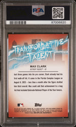 Graded 2023 Topps Bowman Draft Max Clark #TT10 Transformative Talent Rookie RC Baseball Card PSA 10 Gem Mint (ONLINE ORDER ONLY)