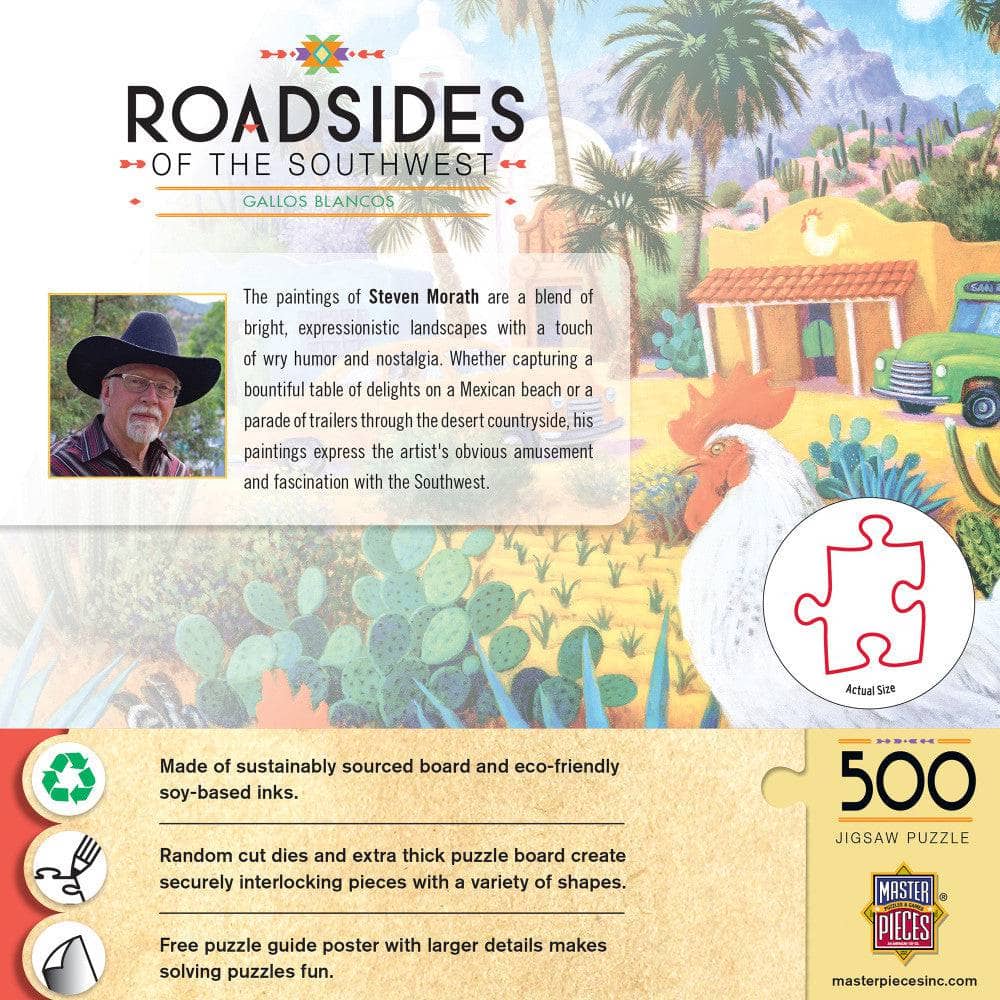Roadsides of the Southwest - Gallos Blancos 500 Piece Jigsaw Puzzle (ONLINE ORDER ONLY)