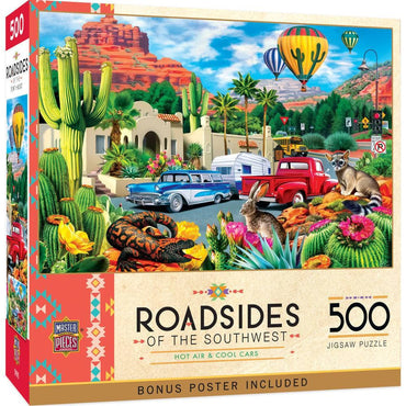 Roadsides of the Southwest - Hot Air & Cool Cars 500 Piece Jigsaw Puzzle (ONLINE ORDER ONLY)